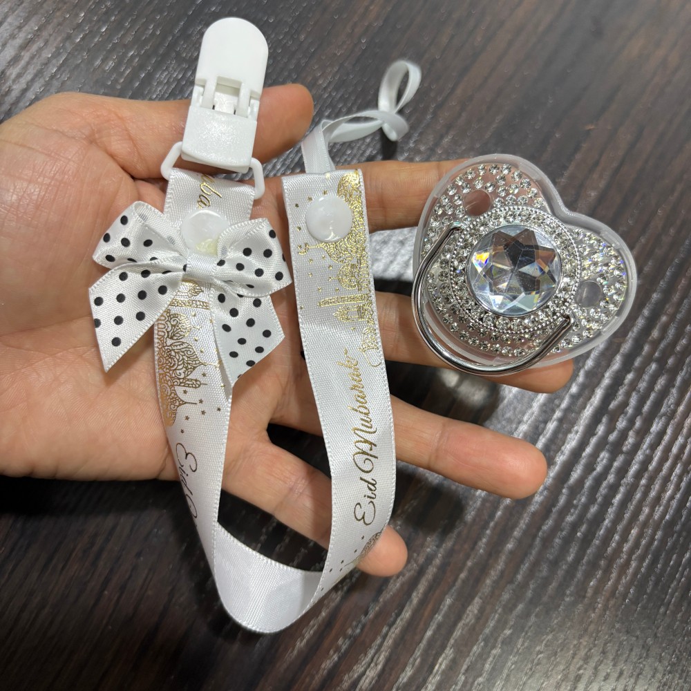 Baby Products Gift Set - Chupeta e Suporte para Chupeta Dourados