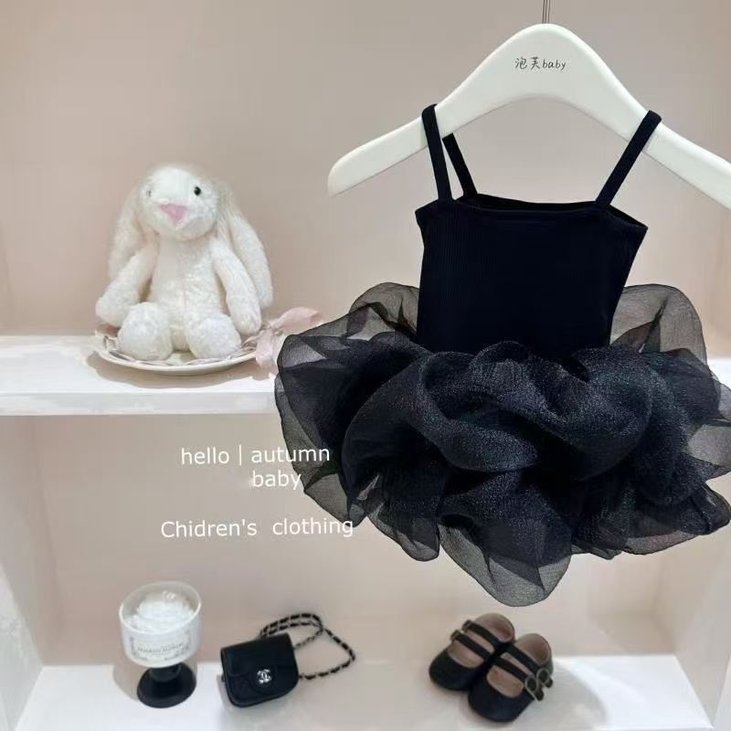 Baby Products Korean - Verão pequeno vestido preto 2025 novo