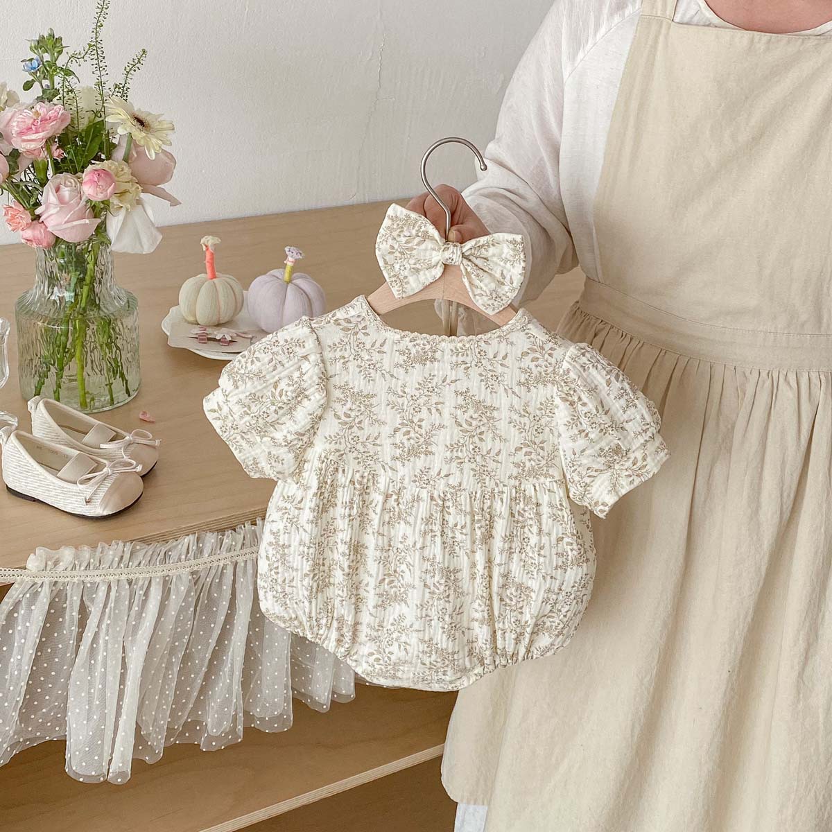 Macacão Curto de Verão em Crep - Baby Products Korean avaliação e preço