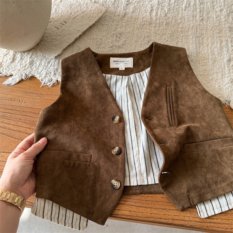 Colete Infantil de Camurça Cas - Baby Products Korean avaliação e preço
