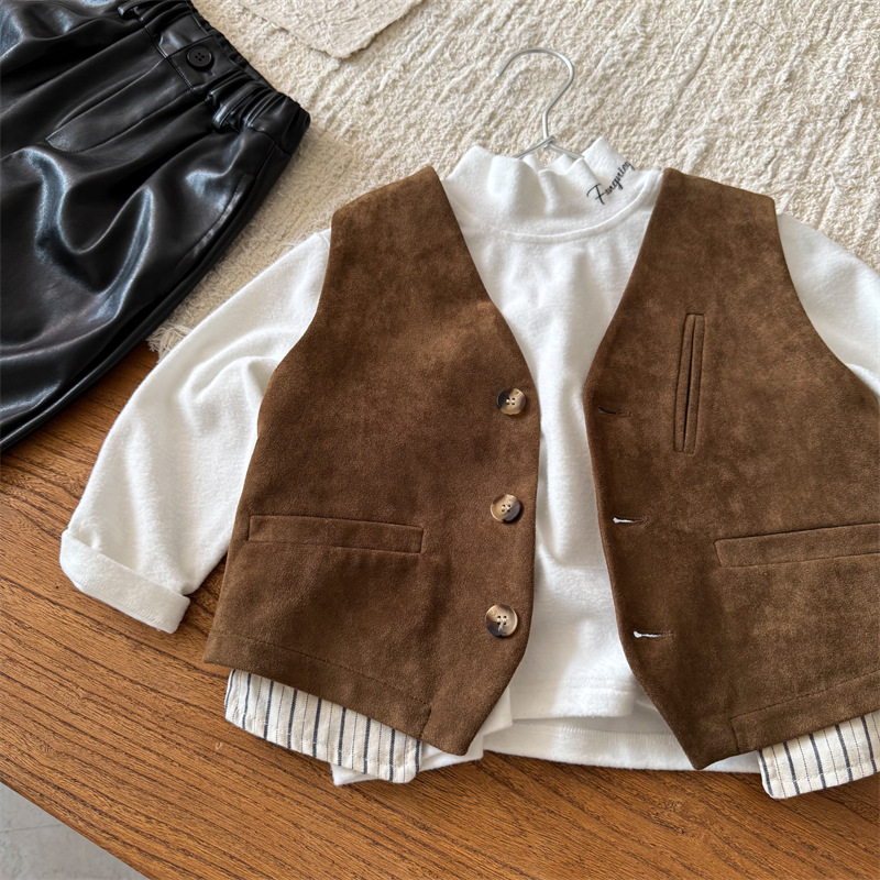 Colete Infantil de Camurça Cas - Baby Products Korean avaliação e preço